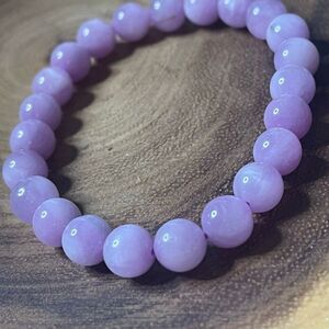 Kunzite fuchsia pink purple 8mm 7” ONE beaded stretch bracelet new crystal beads